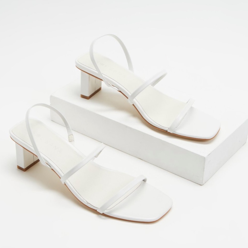 SOL SANA LILA HEELED SANDAL WHITE | SIZE 38 | BRAND NEW IN BOX - Never worn!